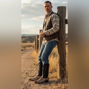 Tony Lama Eastern Diamondback Rattlesnake Western  Boots Size 10.5 D